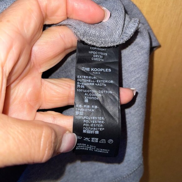 The Kooples Mens Polo Shirt Size Small Gray Short Sleeve Pure Cotton New - Picture 8 of 10